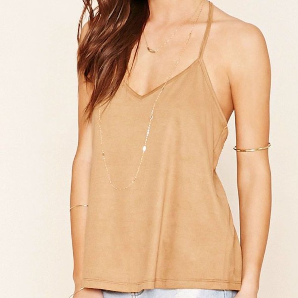 Forever 21 Brown Suede Tank Top Size Medium